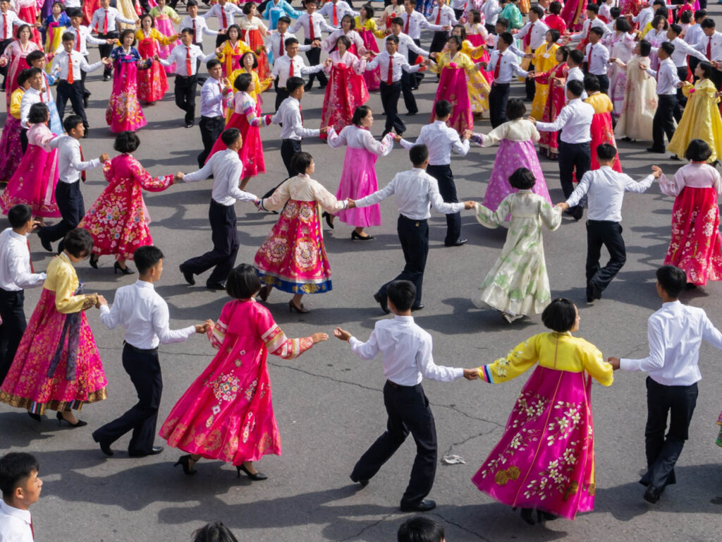 Mass Dance i Nordkorea er noget af det man kan opleve når man rejser til anderledes destinationer