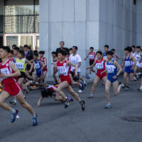 Pyongyang Marathon start